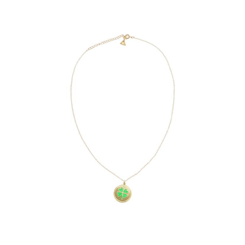 윌헬미나 가르시아 GOLD PENDANT ON SKINNY CHAIN/ BLM038-GREEN CLOVER