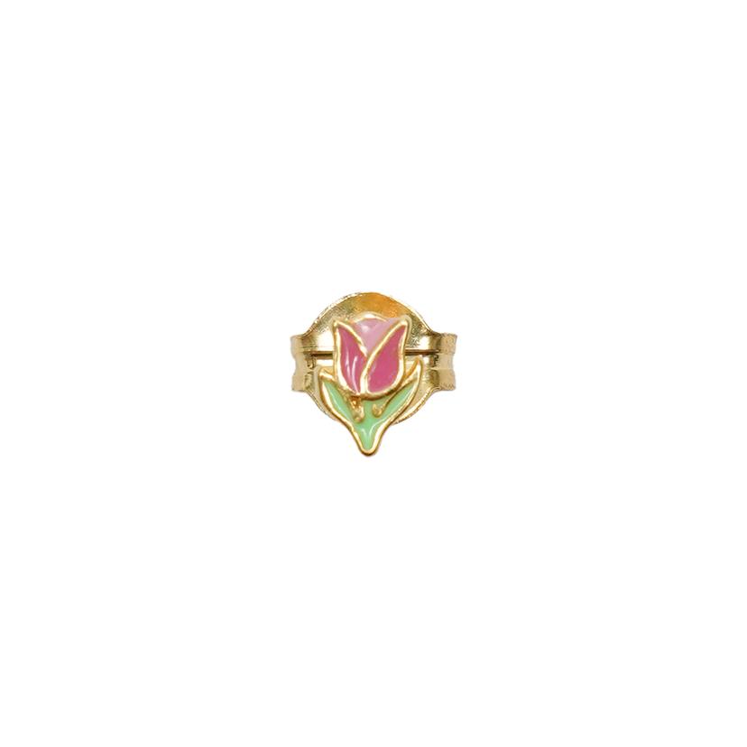 윌헬미나 가르시아 GOLD TULIP STUD EARRING / BLM032-PINK