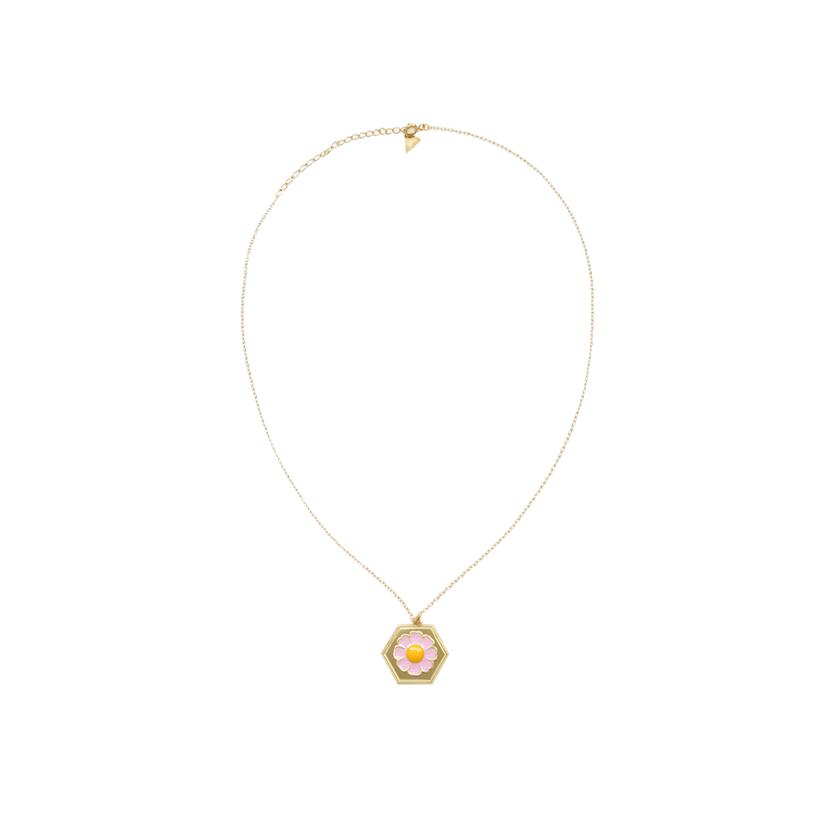 윌헬미나 가르시아 GOLD PENDANT ON SKINNY CHAIN/ BLM038-PINK DAISY