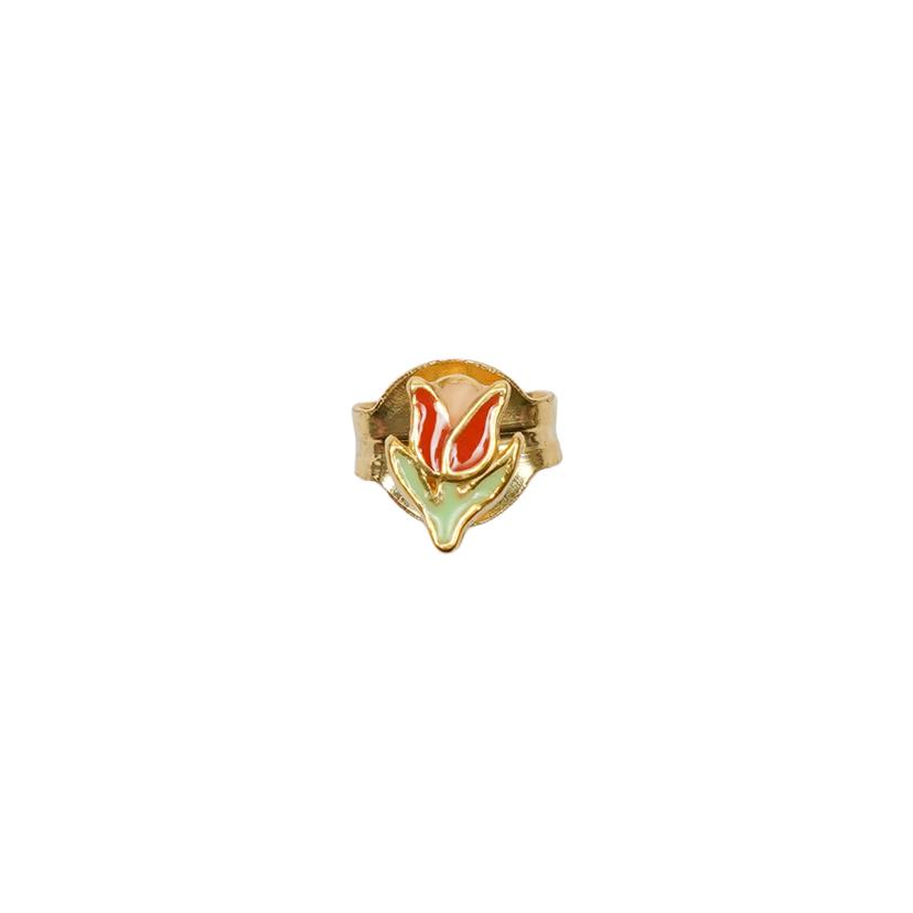 윌헬미나 가르시아 GOLD TULIP STUD EARRING / BLM032-ORANGE