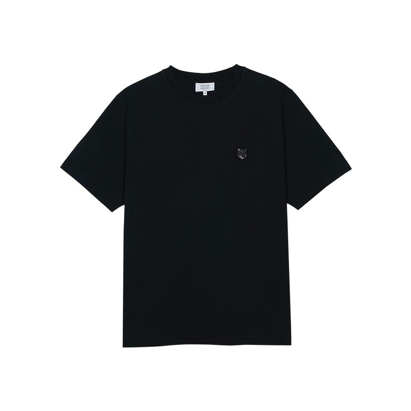 메종키츠네 남여공용 볼드 폭스헤드 패치 콤포트 반팔티 블랙 MM00127KJ0118-P199