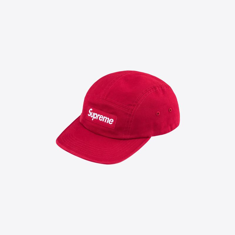 슈프림 25SS 워시드 치노 트윌 캠프 캡 (레드) SS25H40 RD