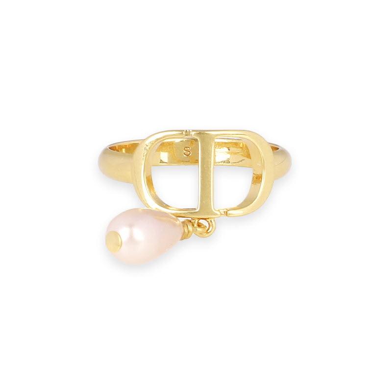 디몬트 디올 여성 CD로고 쁘띠트 펄 반지(골드/핑크) R2300WOMRS 88P