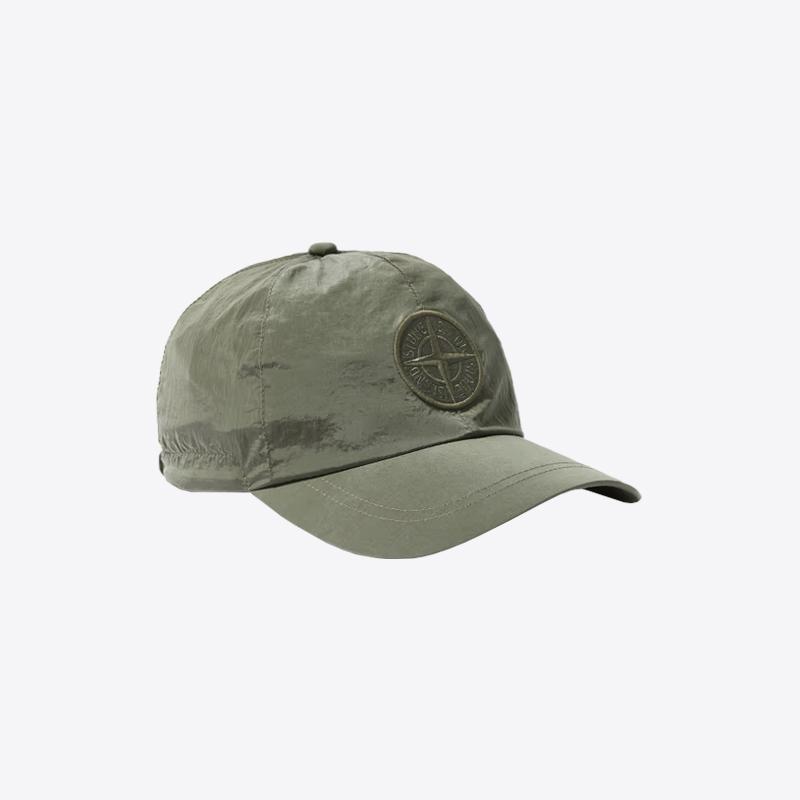 스톤아일랜드 로고 나일론 메탈 패널 캡 (머스크그린) K1S159100995 S0076 V0059