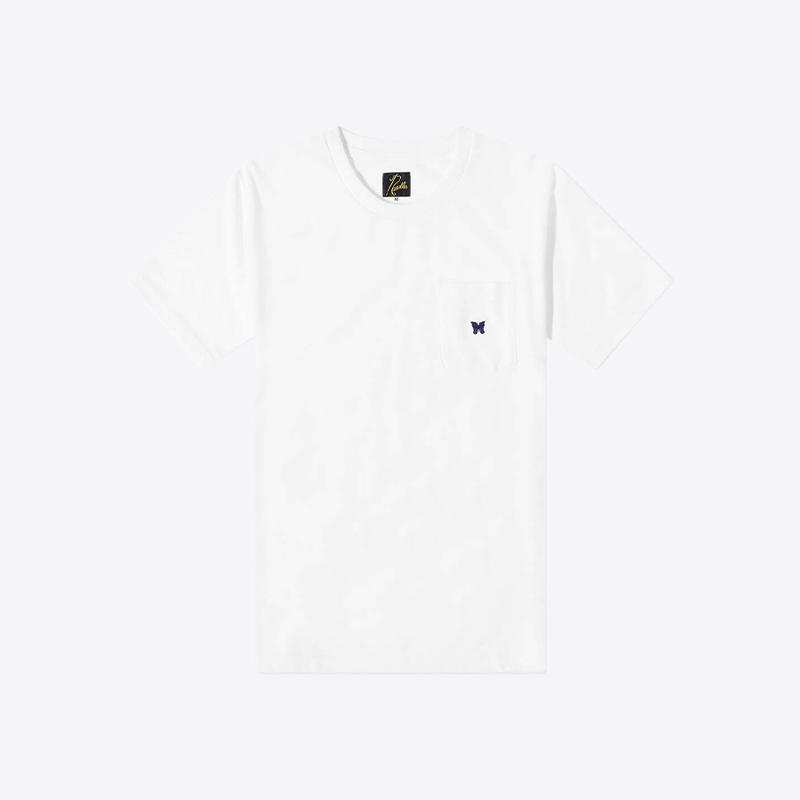 니들스 남성 포켓 반팔티셔츠 (화이트) QV362 WH