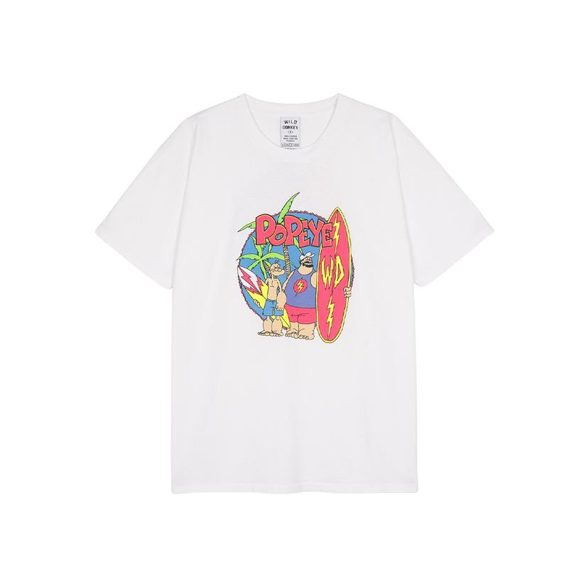 와일드동키 남여공용 POPEYE 티셔츠 화이트 SS25UTS0113115
