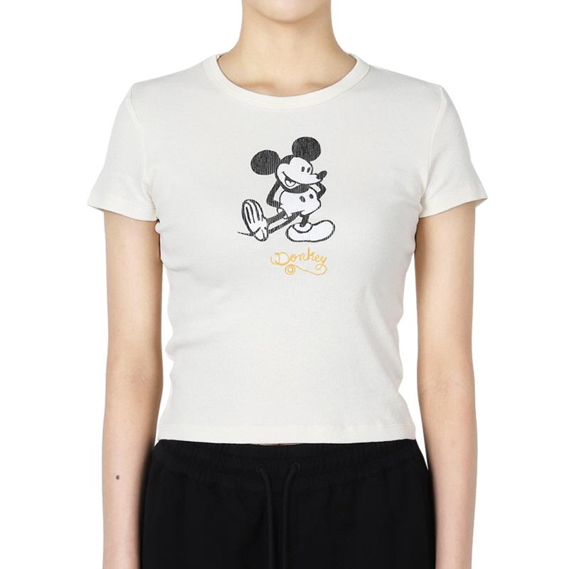 디몬트 와일드동키 여성 미키 프린팅 반팔(크림) TC-MICKEY