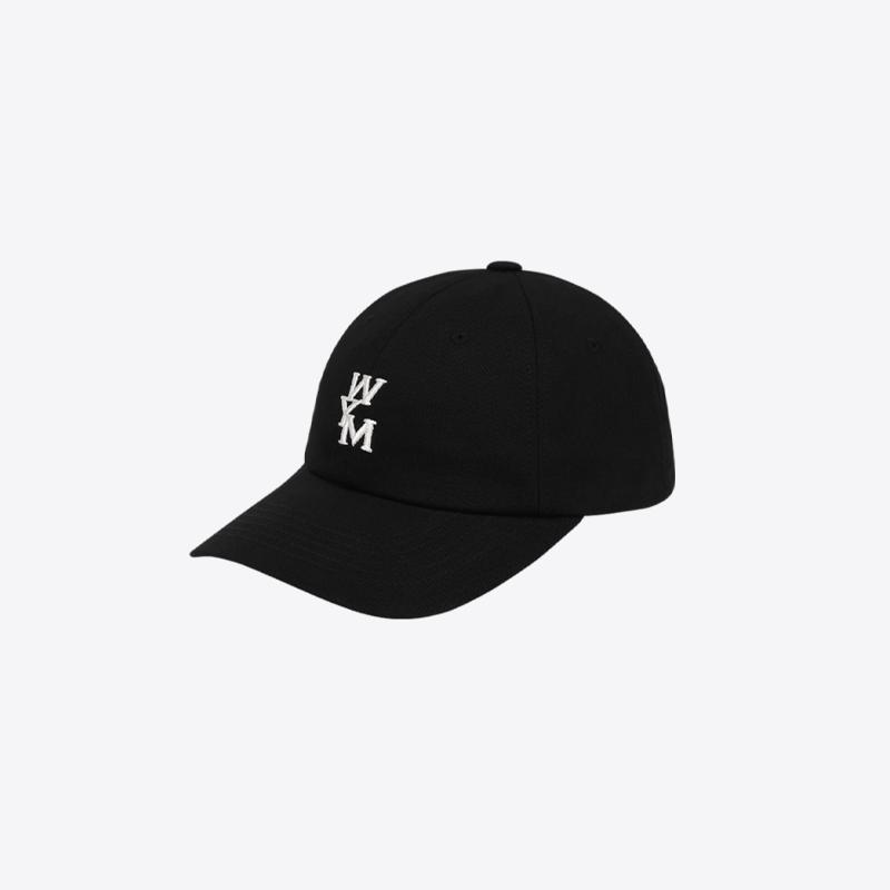 우영미 로고 볼 캡 (블랙) W241AC51661B