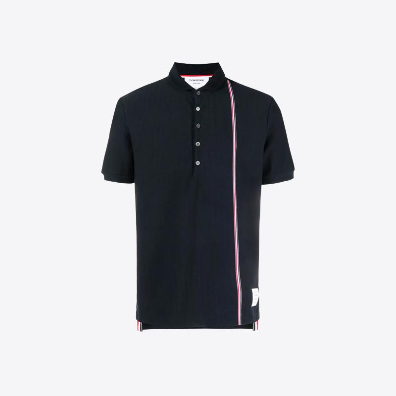 톰브라운 남성 RWB 스트라이프 폴로 반팔티셔츠 (네이비) MJP196A J0138 415