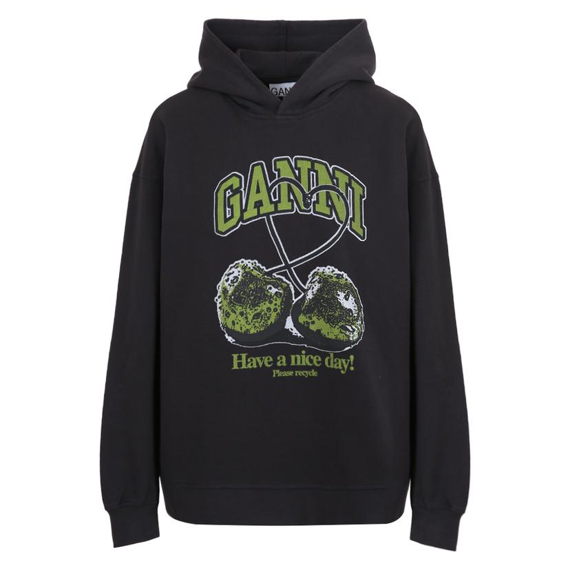 [국내/당일]25FW T4285 252 가니 이솔리 체리 오버사이즈 팬텀블랙 후드티