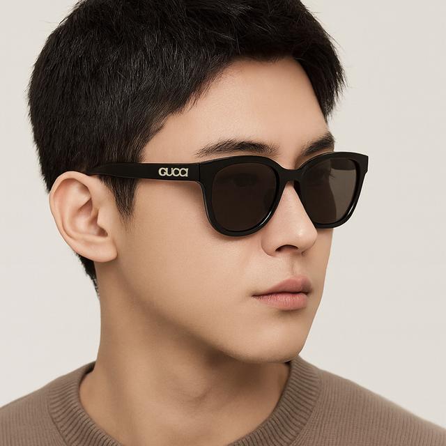 구찌 선글라스 GG1797SK 001 사각 아시안핏 블랙 뿔테 로고 명품 패션
