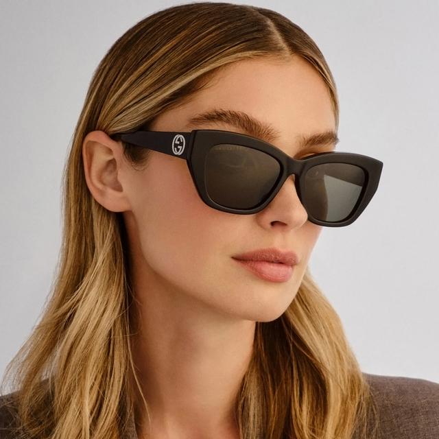 구찌 선글라스 GG1844SA 001 명품 인터로킹 G 사각 뿔테 나비 아시안핏 패션