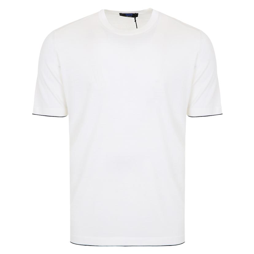 [국내/당일]25FW UMM0700 WHITE 키톤 울 니트 웨어 화이트 반팔티