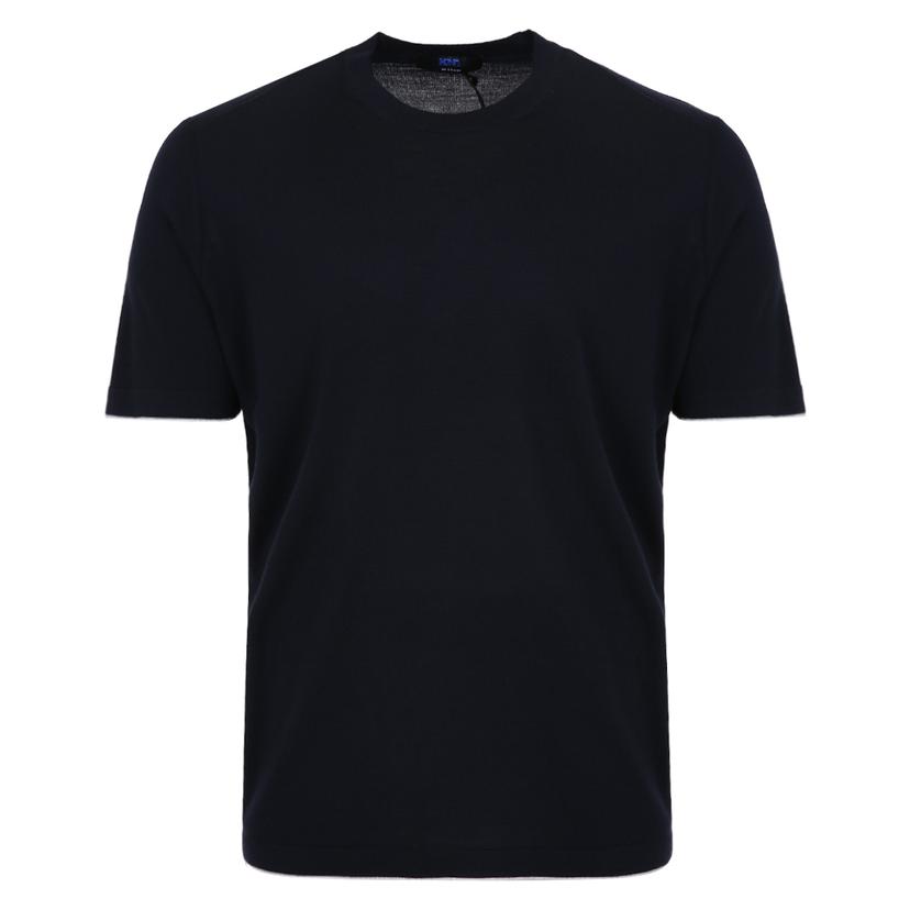 [국내/당일]25FW UMM0700 NAVY 키톤 울 니트 웨어 네이비 반팔티
