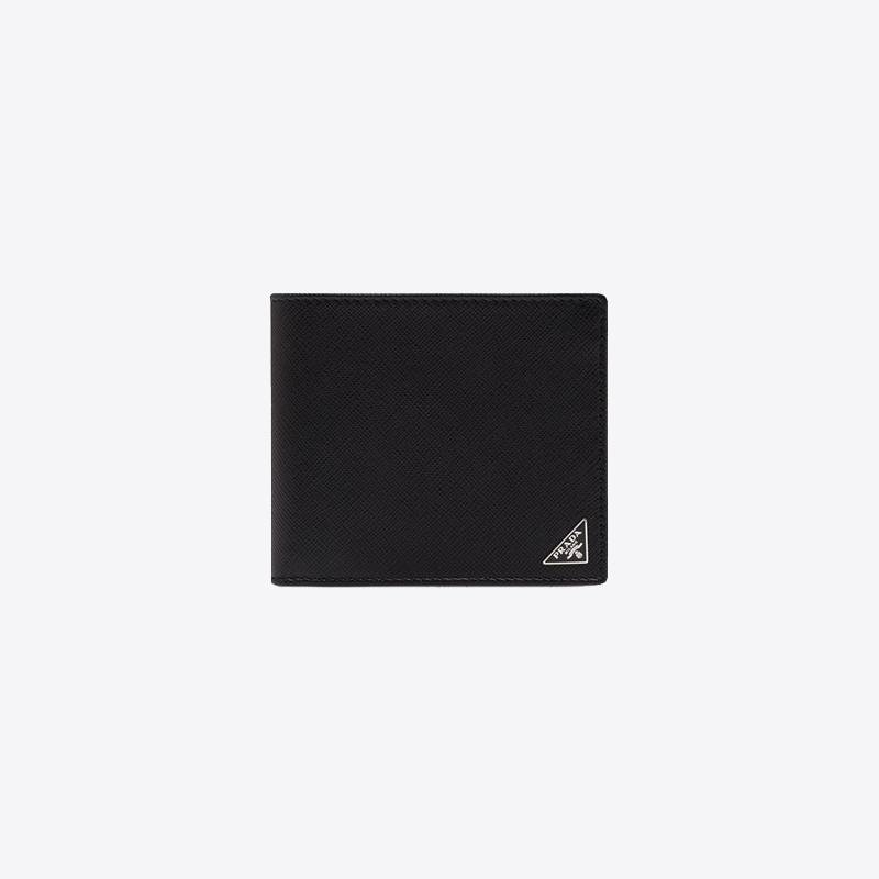 프라다 삼각로고 사피아노 레더 반지갑 (블랙) 2MO513 QHH F0002