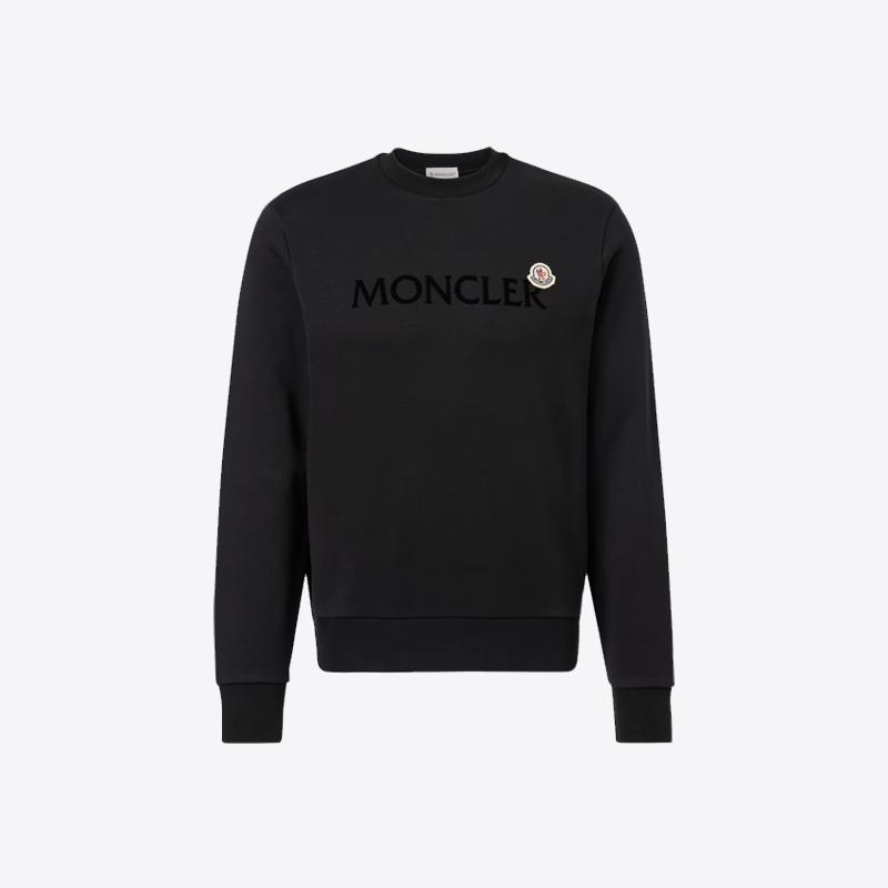 몽클레어 남성 로고 코튼 스웨트셔츠 맨투맨 (블랙) 8G00040 809KR 999
