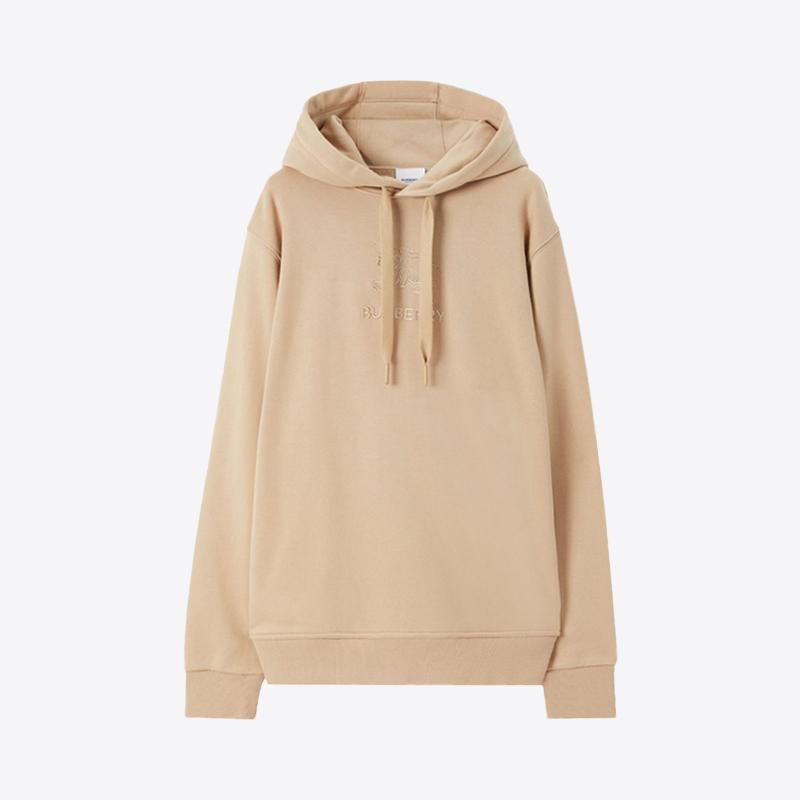 버버리 남성 EKD 라프라마 자수로고 코튼 후드 티셔츠 (베이지) 8072746