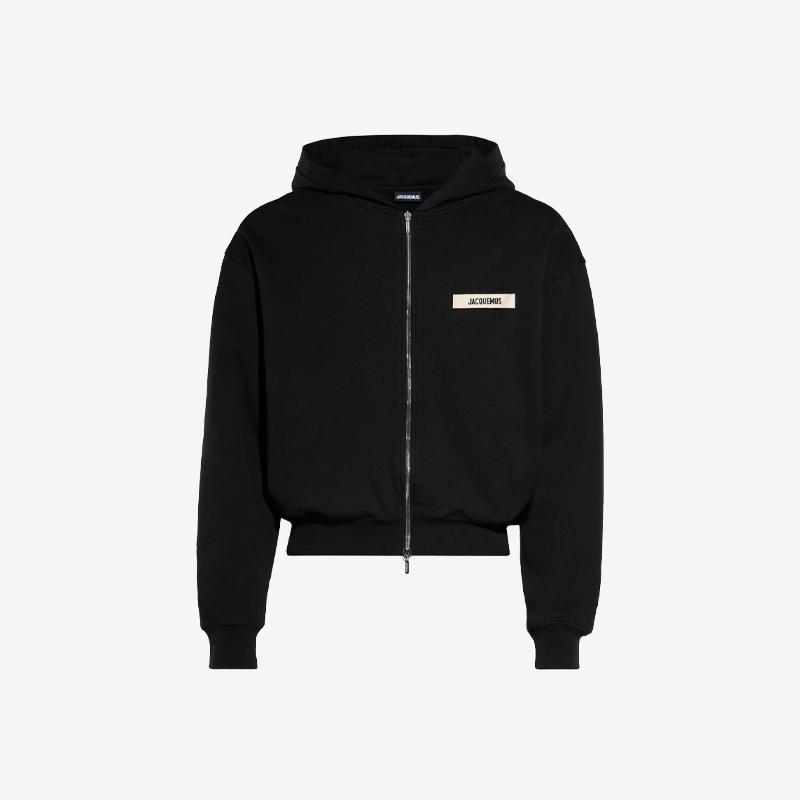 자크뮈스 남성 로고 그로그랭 후드 집업 자켓 (블랙) HOM00257AJ00126 990