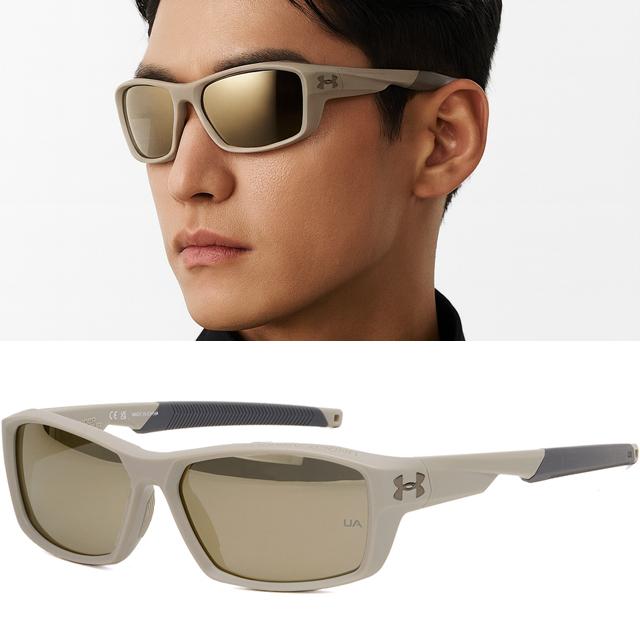 언더아머 선글라스 UA FANATICAL 2QUJO 골드 사각 미러 고글 낚시 스포츠 패션