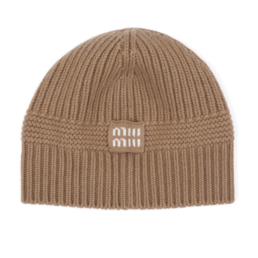 [국내/당일]25FW 5HC311 2F8S F0040 미우미우 로고 캐시미어 울 니트 비니