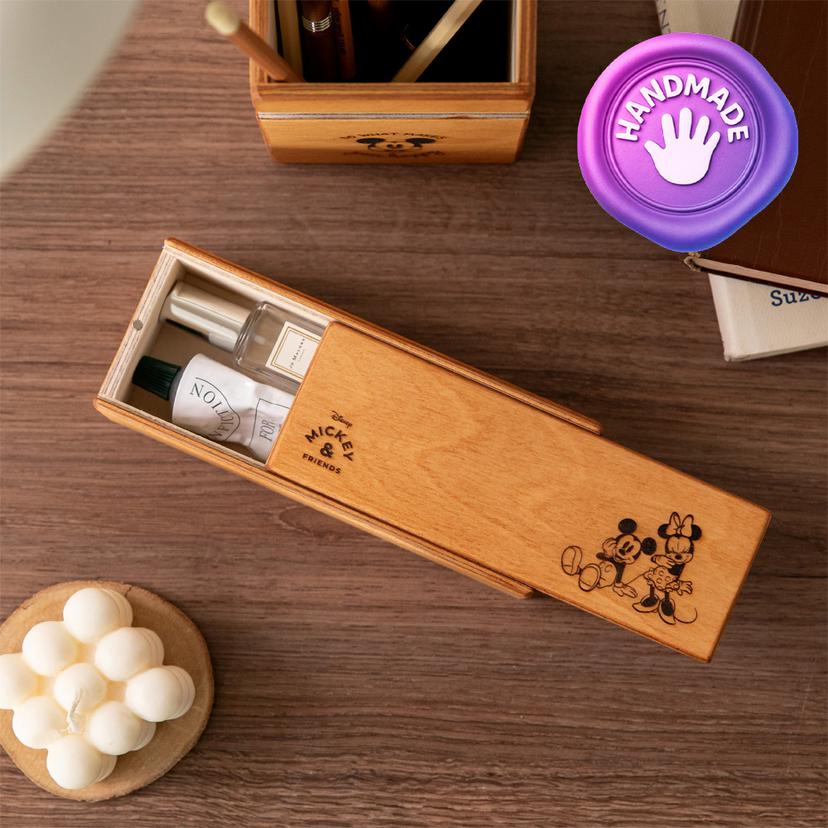 [디즈니] 미키&미니_우드 펜 수납함