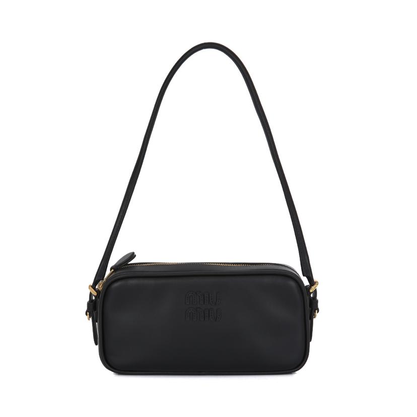 [국내/당일]25FW 5NE024 AF8W F0002 미우미우 아이코닉 로고 블랙 숄더백