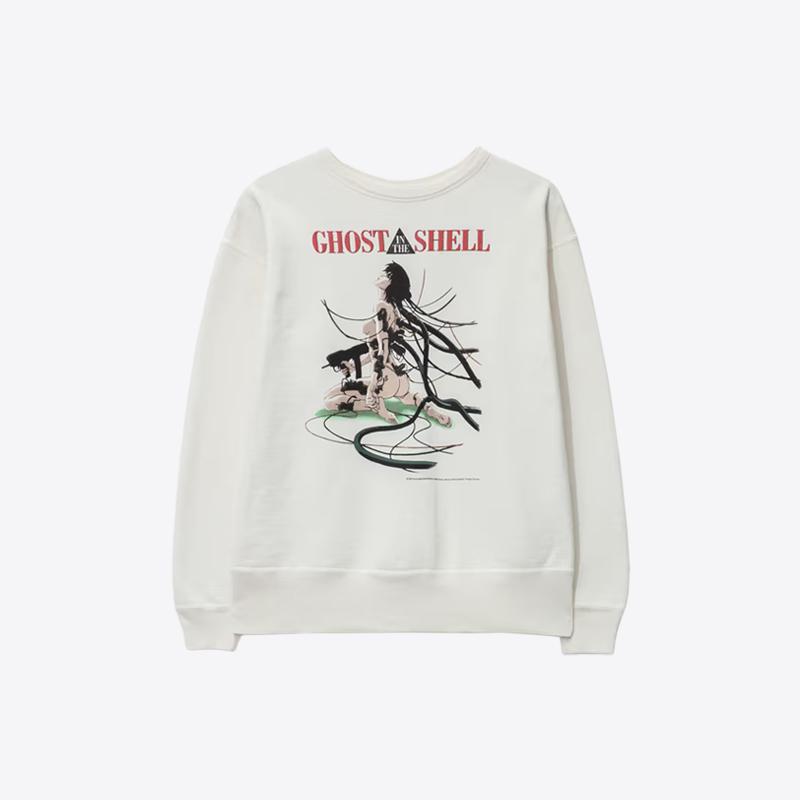 세인트미카엘 x 고스트 인 더 쉘 크루넥 스웨트셔츠 맨투맨 (화이트) SM HR8 0000 C10