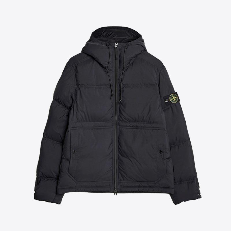 스톤아일랜드 남성 매트 립스탑 코듀라 어드밴스드 페브릭스 패딩 다운 자켓 (블랙) 4100019 S0182 V0029