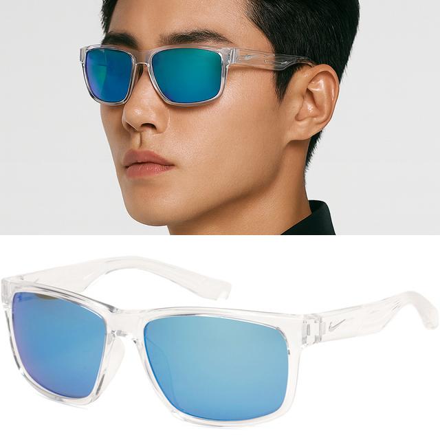 나이키 선글라스 EV0834 914 크루저 스포티 투명 뿔테 블루 미러 골프 산책
