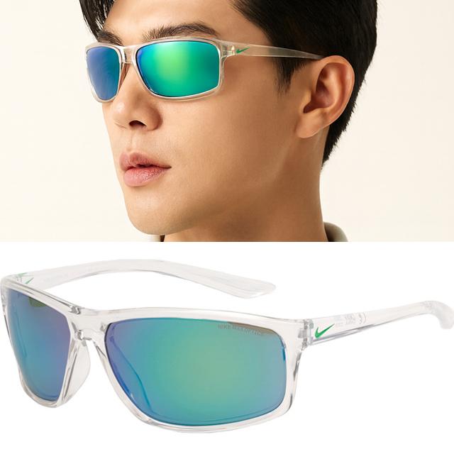나이키 선글라스 EV1113 901 아드레날린 M 투명 뿔테 그린 미러 스포티 패션 조깅