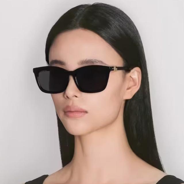 구찌 선글라스 GG1596SK 001 명품 블랙 스퀘어 뿔테 아시안핏 로고장식 패션