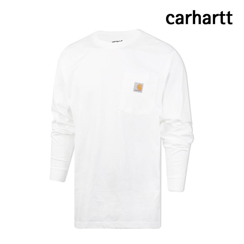 칼하트 남성 긴팔티셔츠 워크웨어 포켓 롱 슬리브 화이트 K126-WH