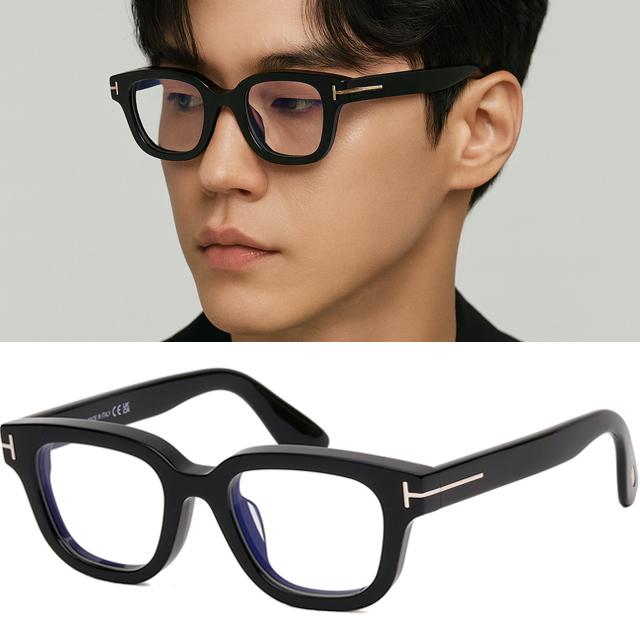 톰포드 안경테 TF6072DB 001 블루라이트차단 명품 볼드 스퀘어 블랙 뿔테 아시안핏