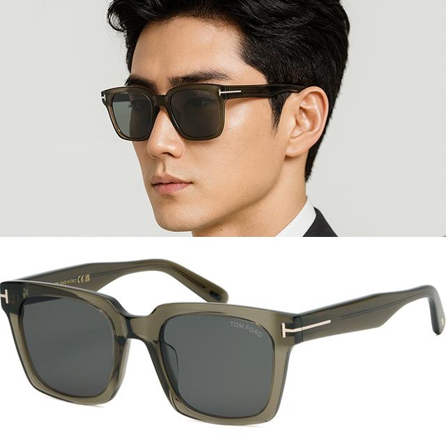 톰포드 선글라스 TF1162K 57A 명품 투명 다크그레이 사각 뿔테 아시안핏