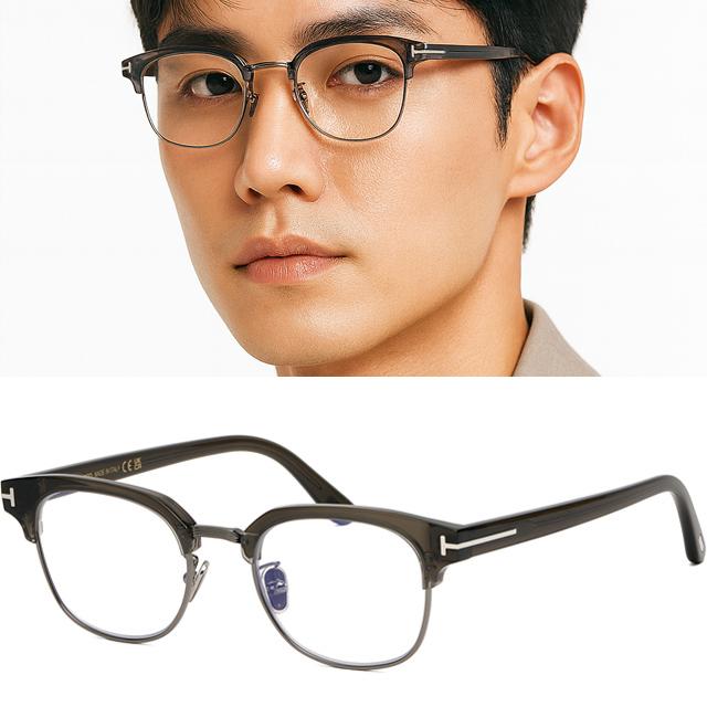 톰포드 안경테 TF6017KB 057 블루라이트차단 성훈 안경 명품 하금테 패션 아시안핏