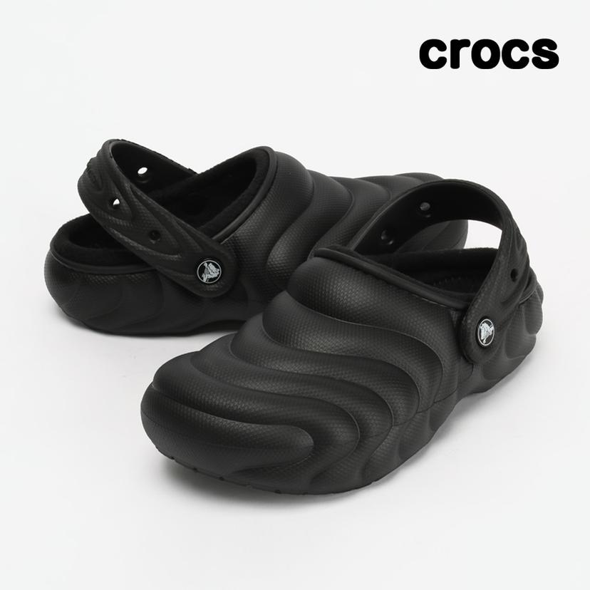 크록스 클래식 라인드 오버퍼프 클로그 성인 샌들 블랙 210059-001
