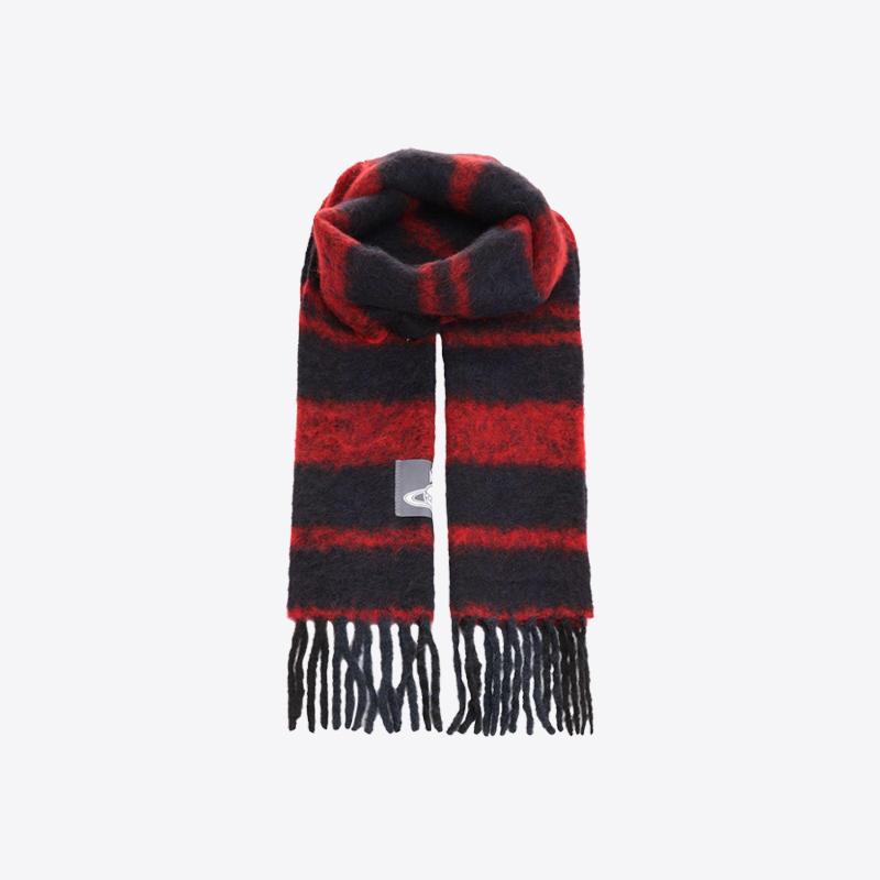 비비안웨스트우드 청키 스트라이프 울 스카프 머플러 (레드) 8103014F W01BN H401