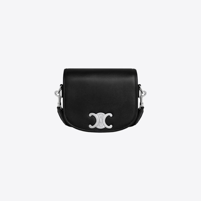 셀린느 내추럴 서플 카프스킨 스몰 트리오페 베사체 크로스백 (블랙) 117883GAO 38SI