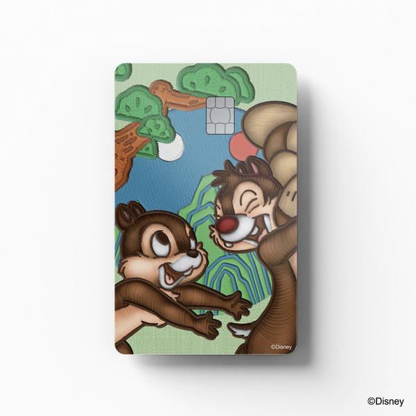 [고스티] 미키와 친구들 - 칩앤데일 - 꽃자수 카드커버