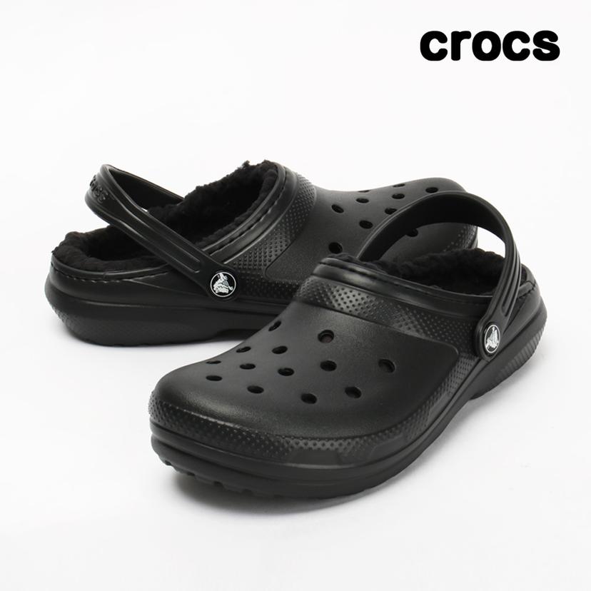 크록스 키즈 클래식 라인드클로그 K 털슬리퍼 블랙 207010-060