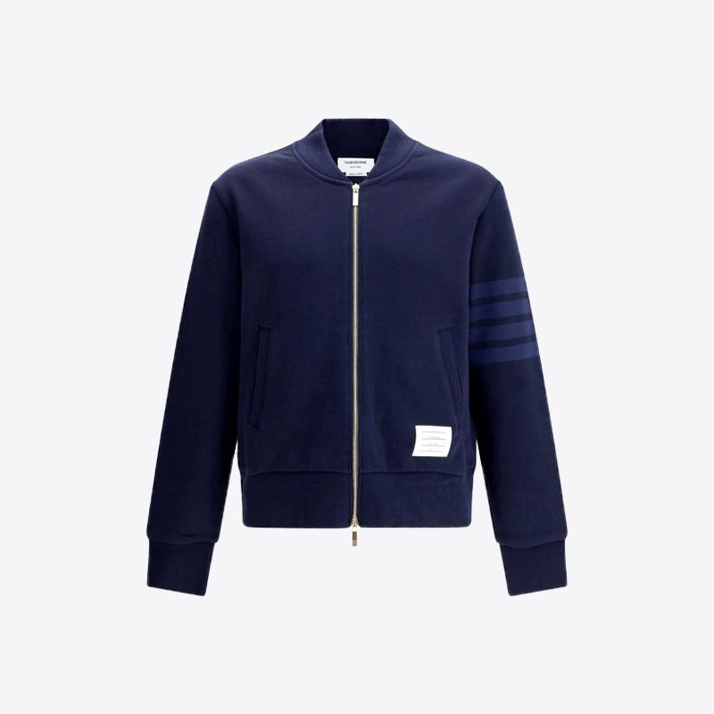 톰브라운 남성 사선 봄버 집업 자켓 (네이비) MJT280A 06910 415