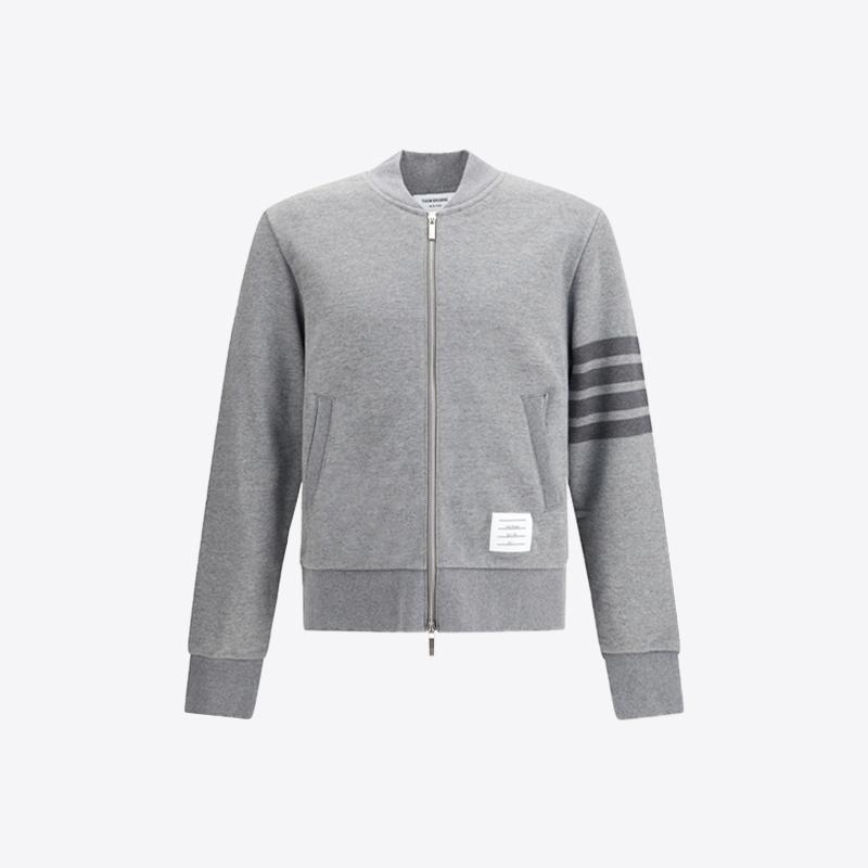 톰브라운 남성 사선 봄버 집업 자켓 (그레이) MJT280A 06910 035