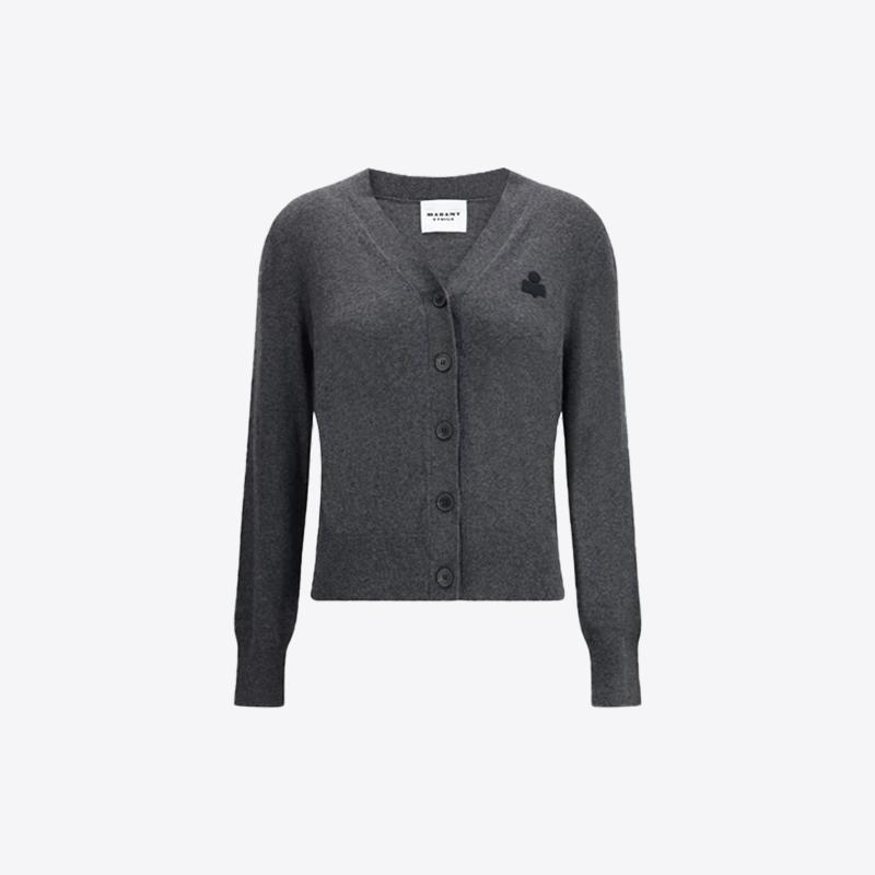 이자벨마랑 여성 카린 로고 울 가디건 (앤트러사이트) CA0104FA C1L17E 02AN