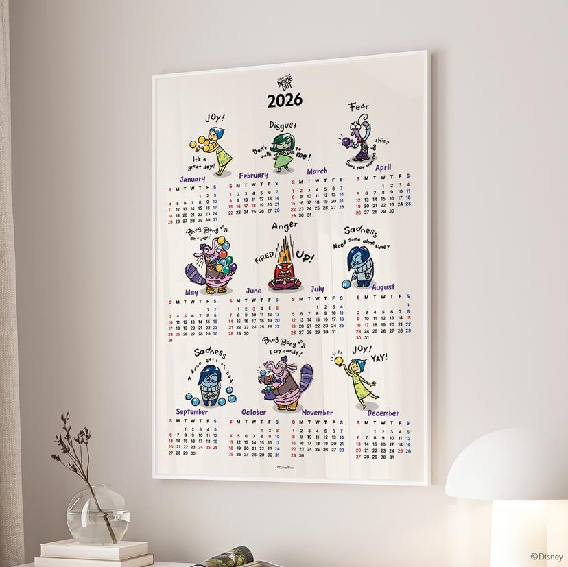 디즈니 인사이드아웃 2026 캘린더 메탈액자 A2