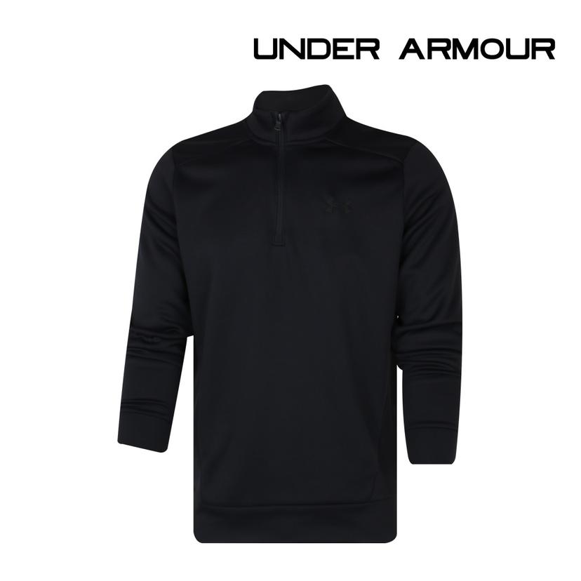 언더아머 긴팔티셔츠 아머 플리스1/4 집업 남성 블랙 1373358-001