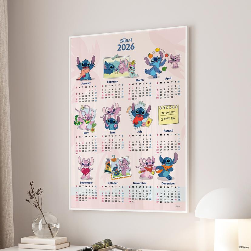 디즈니 스티치 2026 캘린더 메탈액자 A2