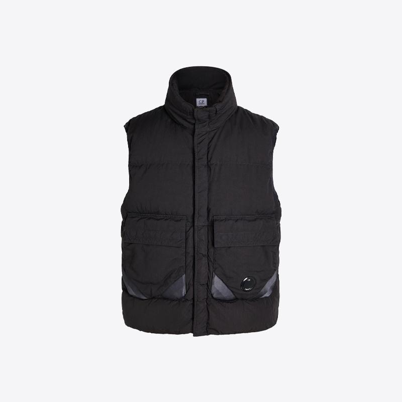 시피컴퍼니 남성 크롬 R 후드 다운 패딩 베스트 (블랙) 19CMVE028A 006369M 999