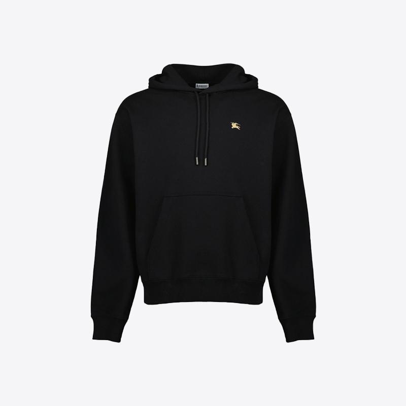 버버리 남성 EKD 자수 스웨트 후드 티셔츠 (블랙) 8110938