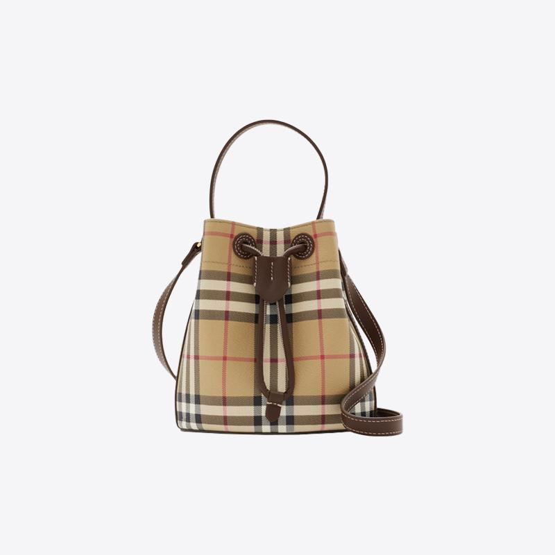 버버리 빈티지체크 미니 버킷 숄더백 (베이지밀리터리) 8100488