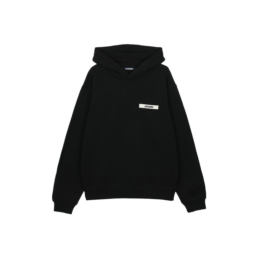 자크뮈스 르 후디 그로스 그레인 후드티셔츠 블랙 25EHOM00247AJ00126-990